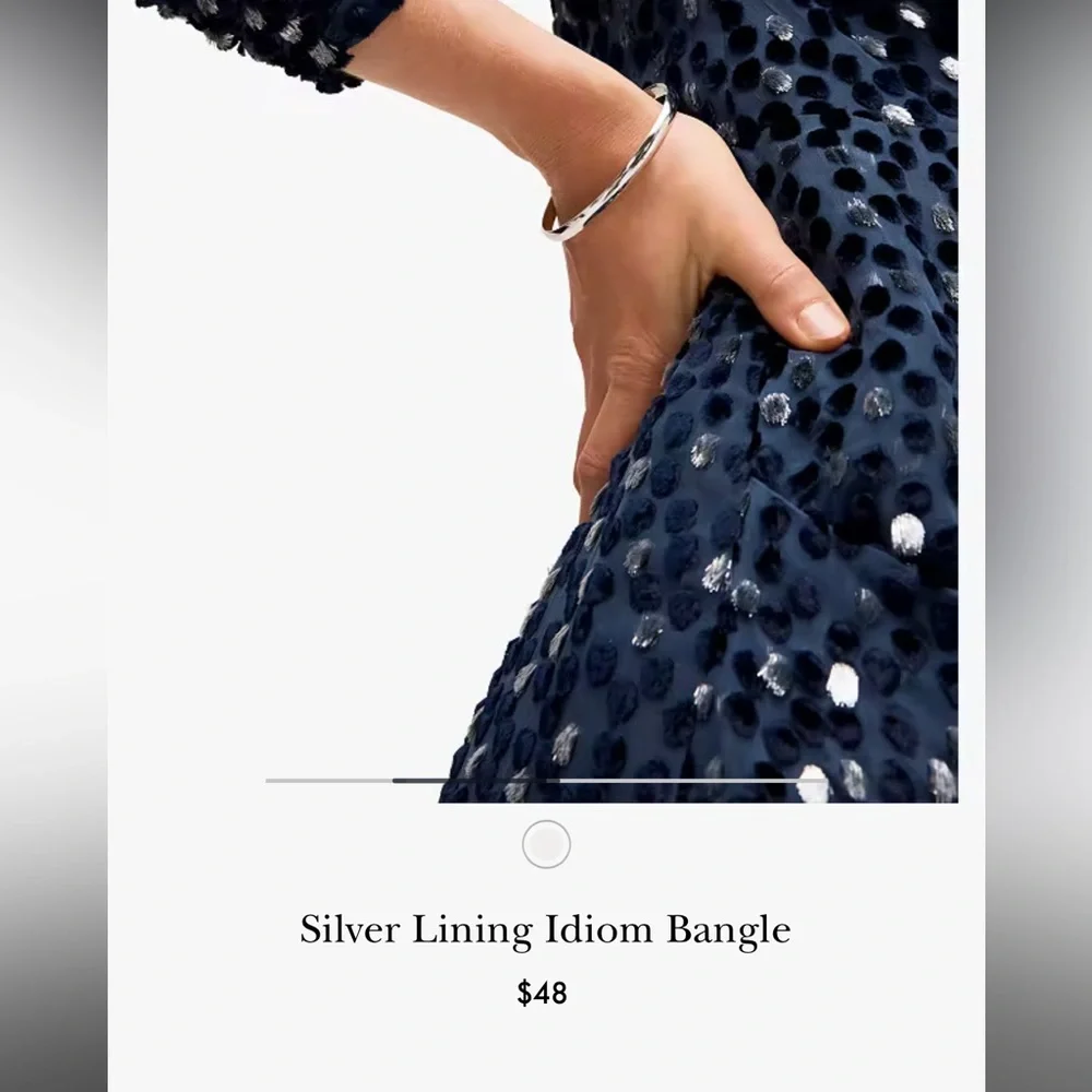 kate spade silver bangle bracelet - Picture 3 of 6